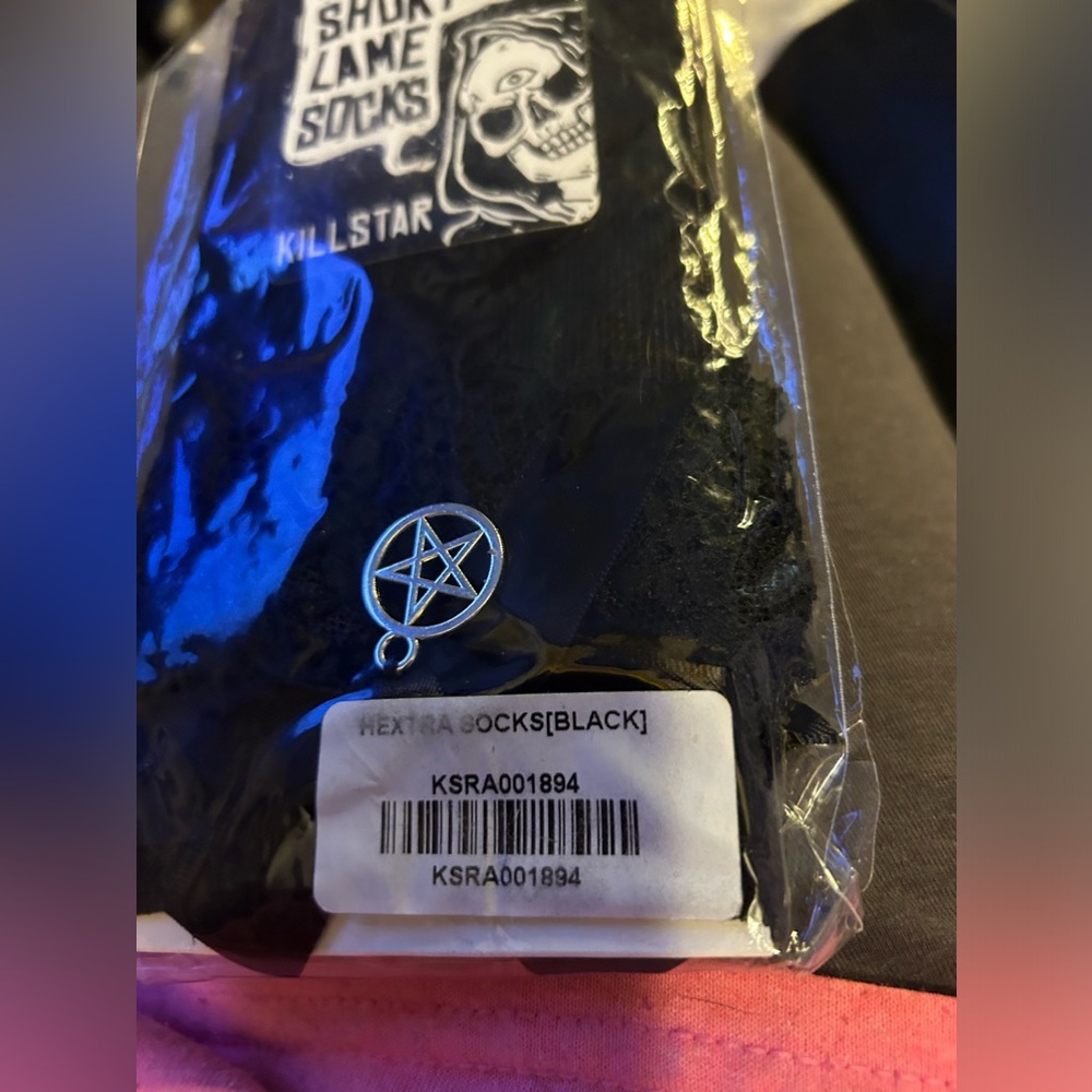 🔥Hextra KILLSTAR ankle black lace socks new pentacle witchy - Picture 5 of 5